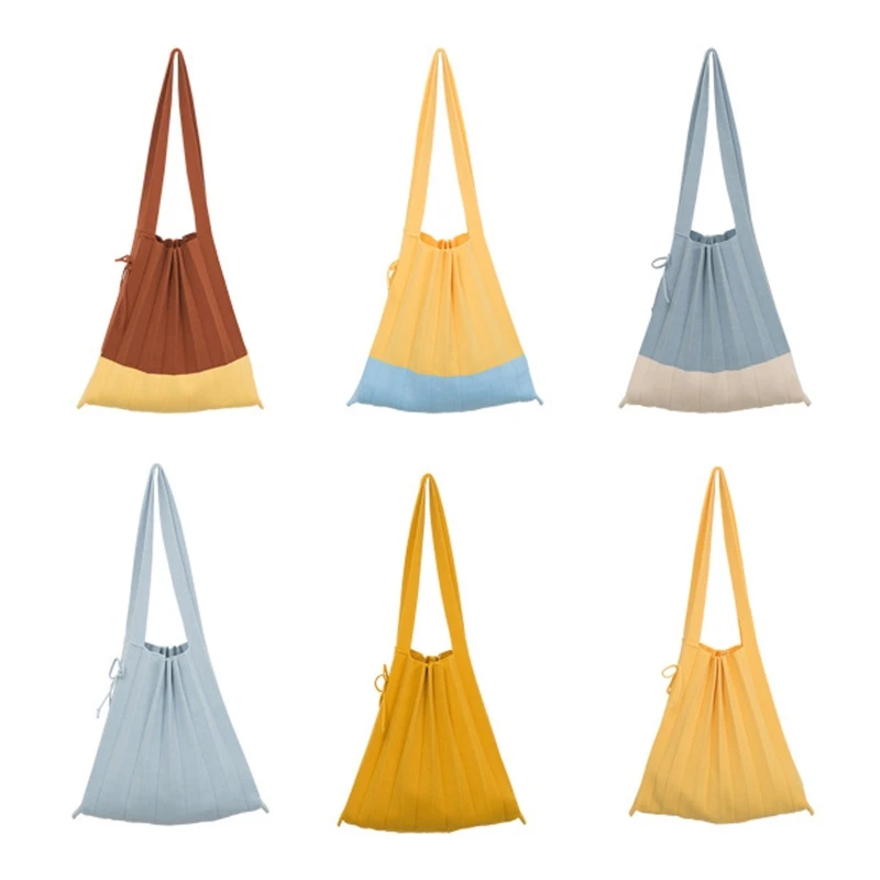 Pleated Panelled Canvas Shoulder Bag Shopping Bags for Women Simple Ladies Fashion Handbags Casual Tote 
Pleated Panelled Canvas Shoulder Bag Shopping Bags for Women Simple Ladies Fashion Handbags Casual Tote