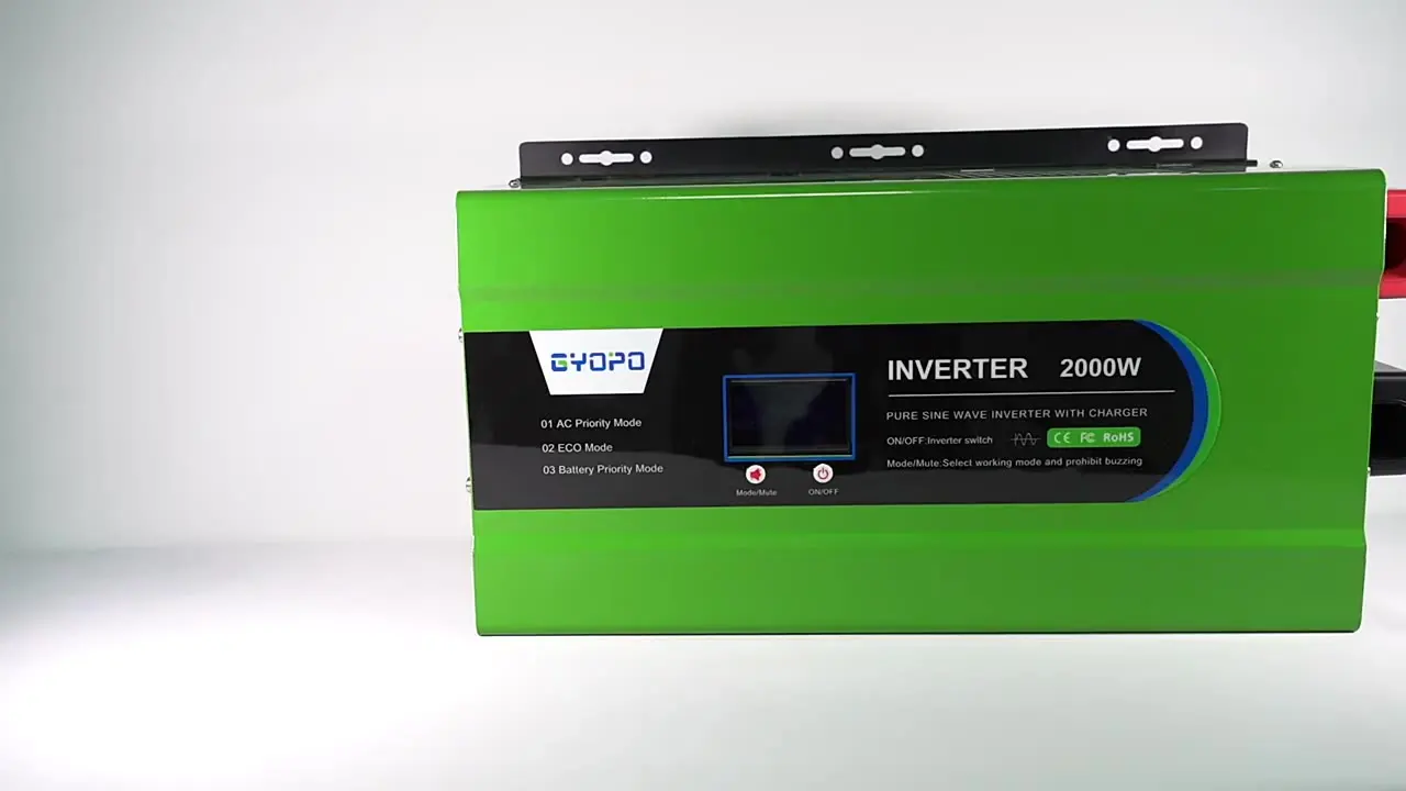 Gyopo 12V 24V DC to 110V 220V AC low frequency multifunction Power Inverter 2000w with MPPT 50A charge controller
Gyopo 12V 24V DC to 110V 220V AC low frequency multifunction Power Inverter 2000w with MPPT 50A charge controller