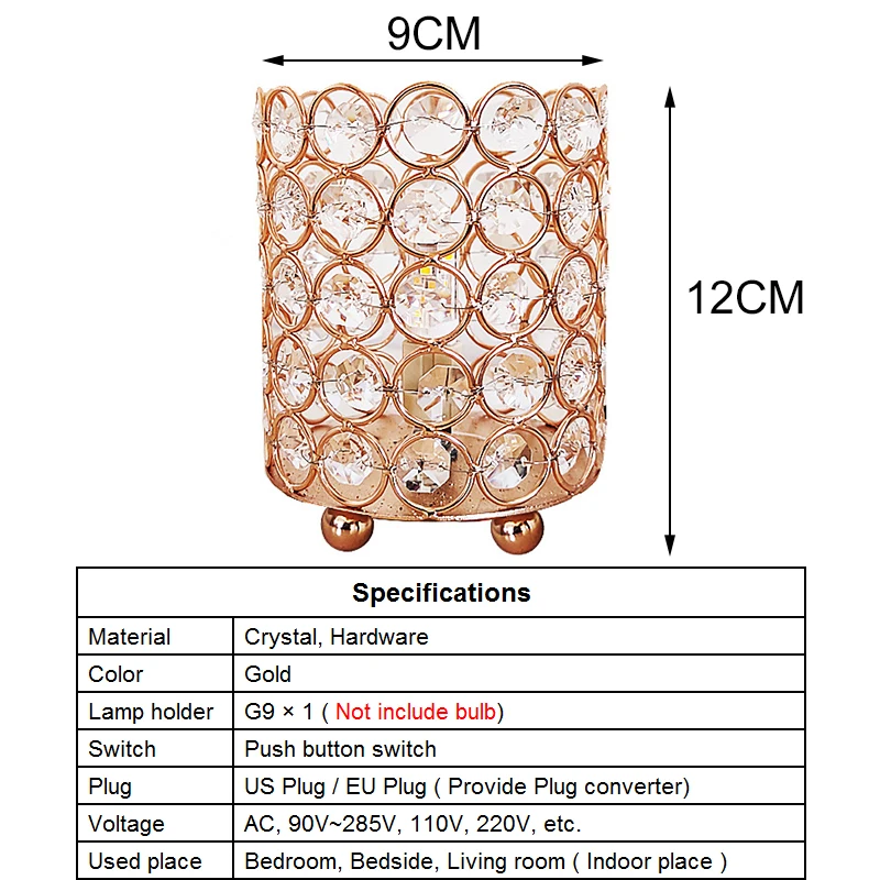 Crystal Table Lamps Modern Nordic Bedside Lamp G9 Desk Lamp for Bedroom Living Room Decoration Birthday Christmas Gift Tafellamp
Crystal Table Lamps Modern Nordic Bedside Lamp G9 Desk Lamp for Bedroom Living Room Decoration Birthday Christmas Gift Tafellamp