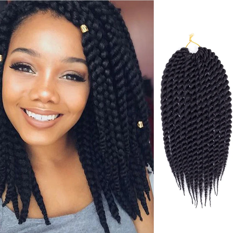 

Saisity 12" 18" 22"Senegalese Twist Crochet Braiding Hair Synthetic 12 Roots Extensions Ombre Twist Crochet Braids Hair