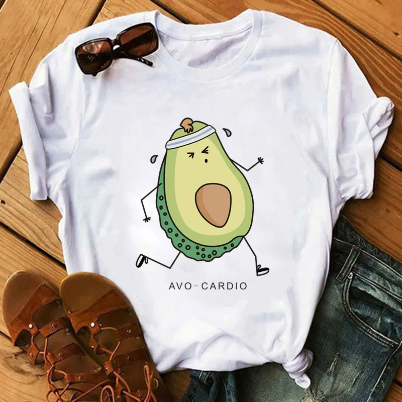 2020 Kawaii Cartoon Avocado Short Sleeve T-shirt Women Casual Avocado Graphic Tops Female Tee Summer Women T-shirts Tops
2020 Kawaii Cartoon Avocado Short Sleeve T-shirt Women Casual Avocado Graphic Tops Female Tee Summer Women T-shirts Tops