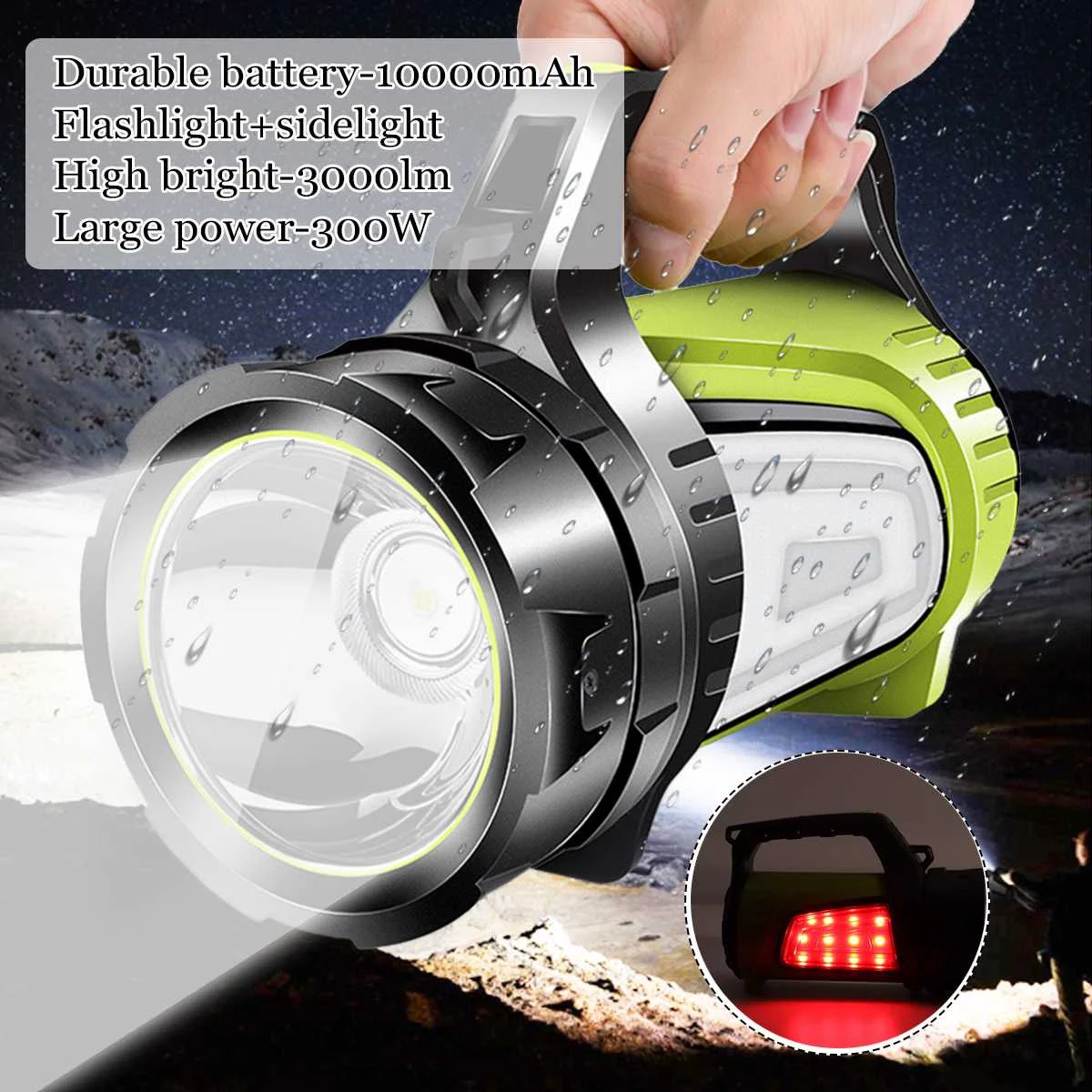 200/300/500W Bright Powerful LED Searchlight Handheld Flashlight Power Bank Rechargeable Battery Waterproof Torch for Outdoor
200/300/500W Bright Powerful LED Searchlight Handheld Flashlight Power Bank Rechargeable Battery Waterproof Torch for Outdoor