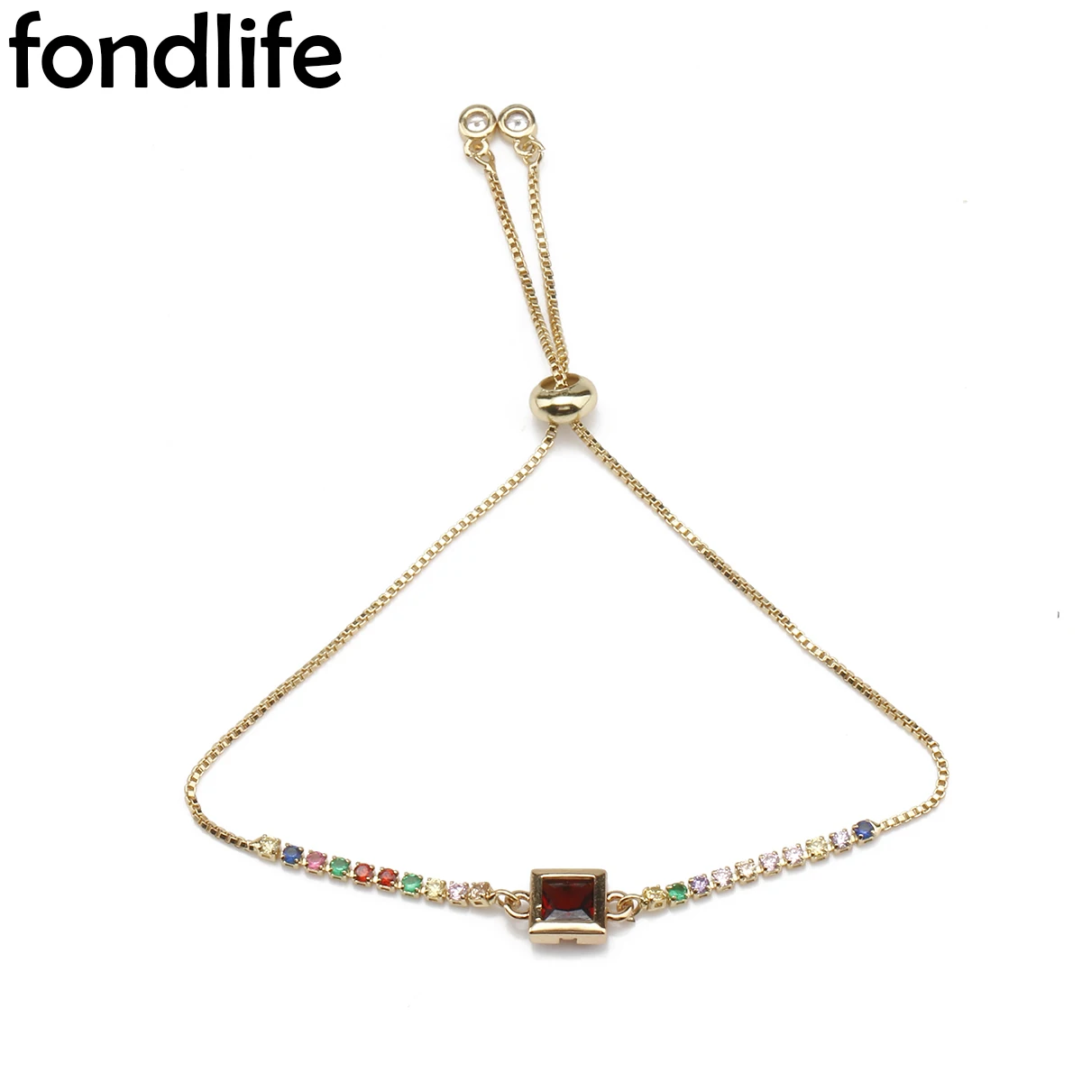 Cubic Zirconia Gift Gold Plated Crimson Square Bracelet Lady Adjustable Temperament Exquisite Jewelry Best Party Wedding Travel
Cubic Zirconia Gift Gold Plated Crimson Square Bracelet Lady Adjustable Temperament Exquisite Jewelry Best Party Wedding Travel