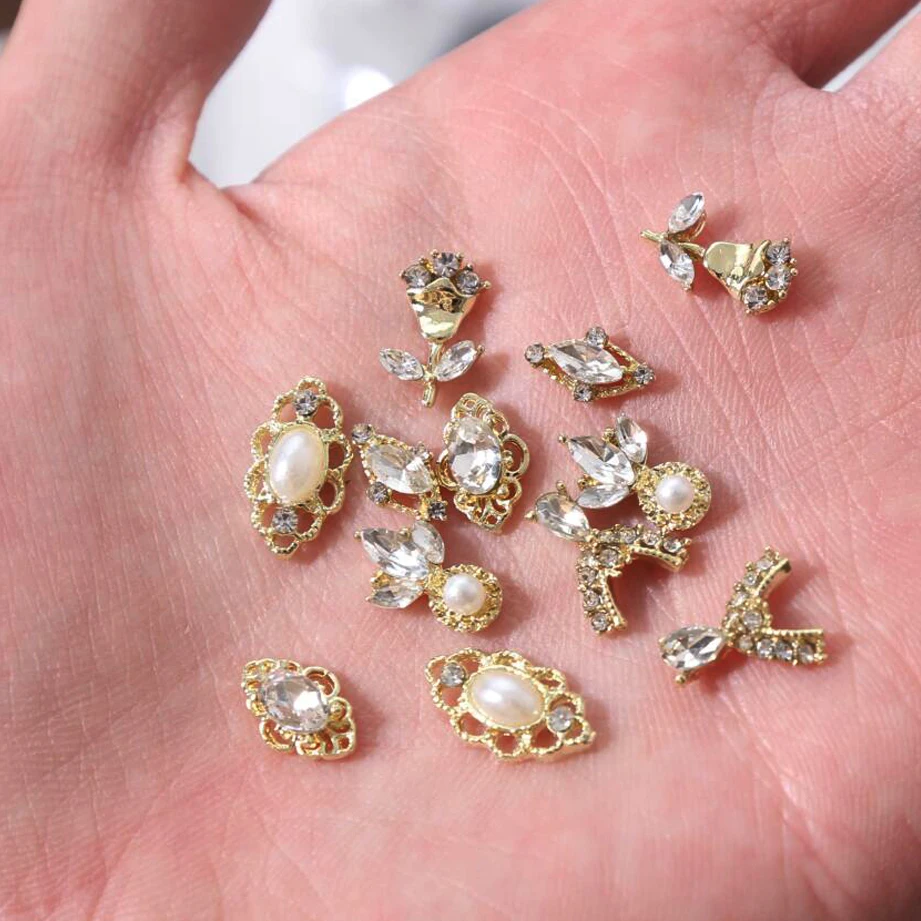 10PCS Alloy Crystal Charm 3D Gold Colors Nail Art Decor Luxury Flowers Water-drop Horse Eye Flat Back For DIY Nails Salon Gems 1
10PCS Alloy Crystal Charm 3D Gold Colors Nail Art Decor Luxury Flowers Water-drop Horse Eye Flat Back For DIY Nails Salon Gems 1