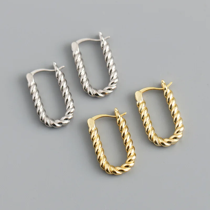 925 Sterling Silver Weave U SHape Stud Earrings For Women Girls Engagement Party Jewelry Pendientes eh571
925 Sterling Silver Weave U SHape Stud Earrings For Women Girls Engagement Party Jewelry Pendientes eh571