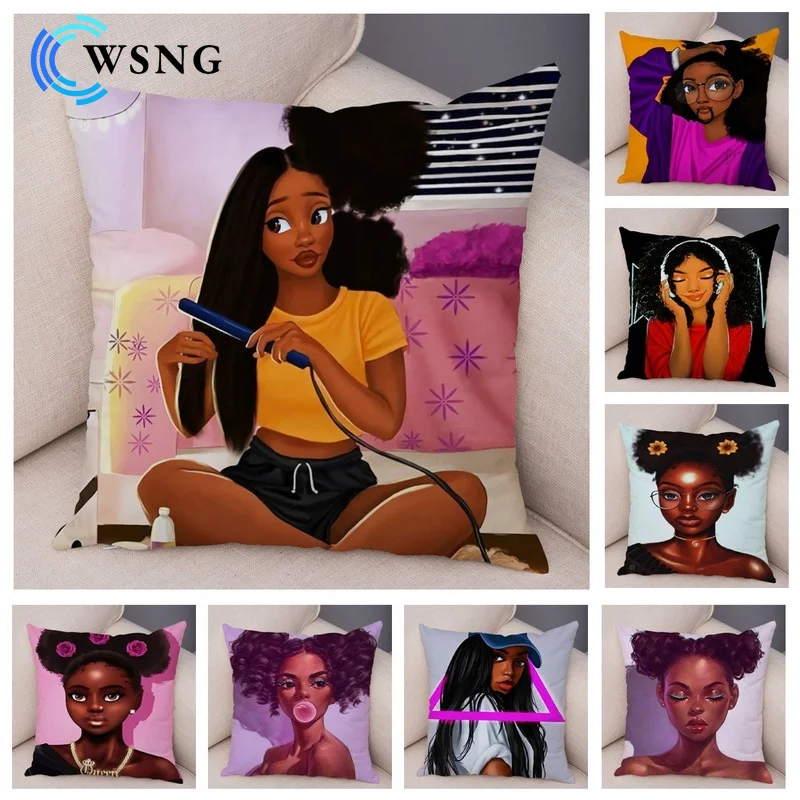 Beautiful Cartoon African Girl Pillowcase Living Room Sofa Bedroom Car Plush Decorated Pillowcase 45x45cm
Beautiful Cartoon African Girl Pillowcase Living Room Sofa Bedroom Car Plush Decorated Pillowcase 45x45cm
