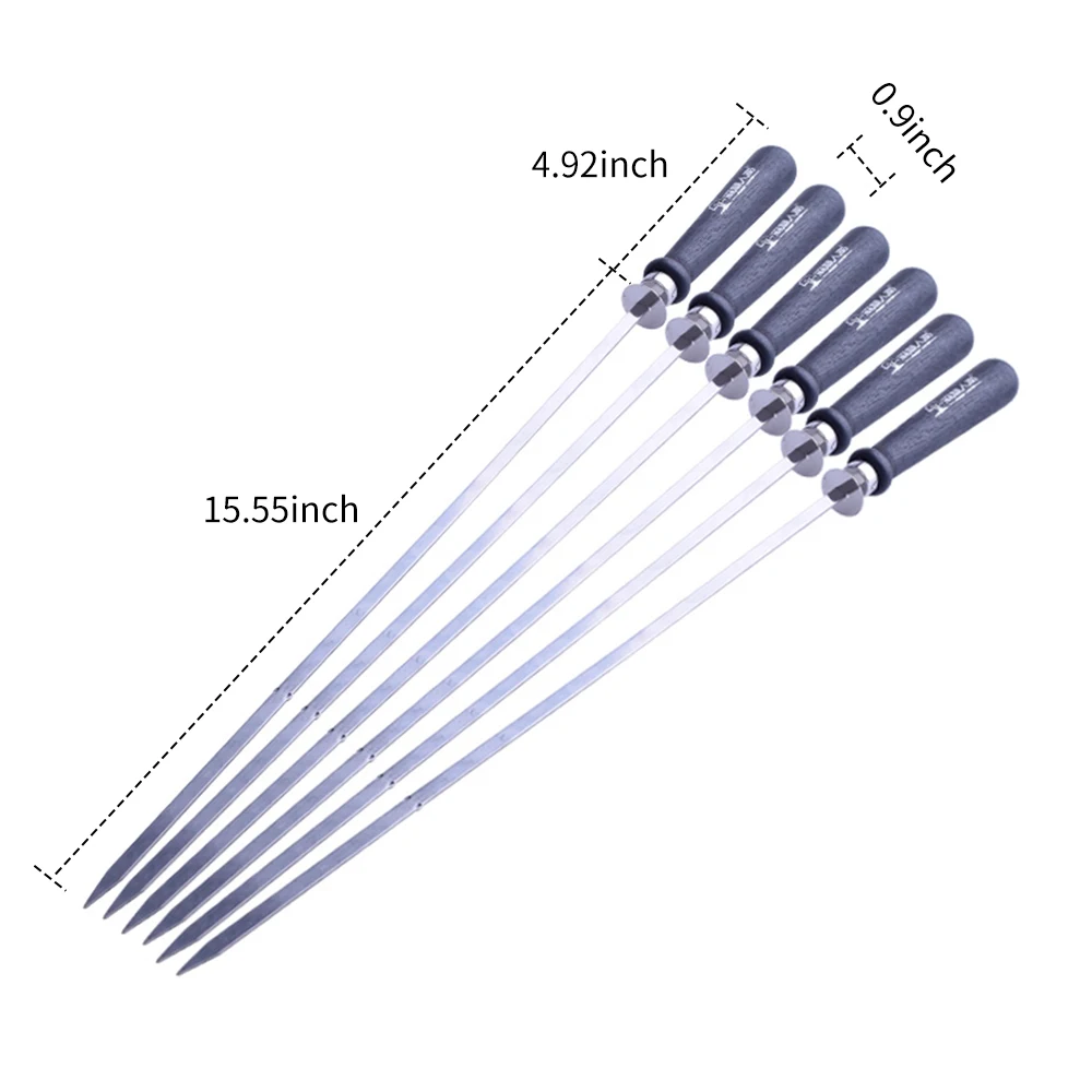 Barbecue Skewer Grilling Kabob Reusable Metal Skewers Heavy Duty Stainless Steel BBQ Tools for Hot Dog Meats Vegetables Steak
Barbecue Skewer Grilling Kabob Reusable Metal Skewers Heavy Duty Stainless Steel BBQ Tools for Hot Dog Meats Vegetables Steak