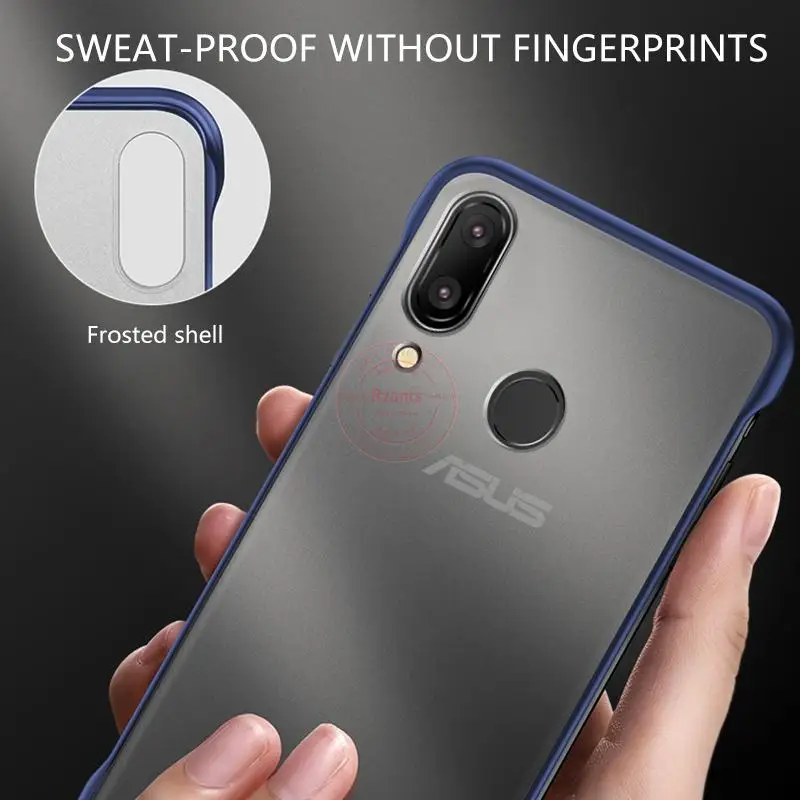 Чехол Rzants для ASUS Zenfone Max Pro M1 матовый полупрозрачный жесткий чехол из