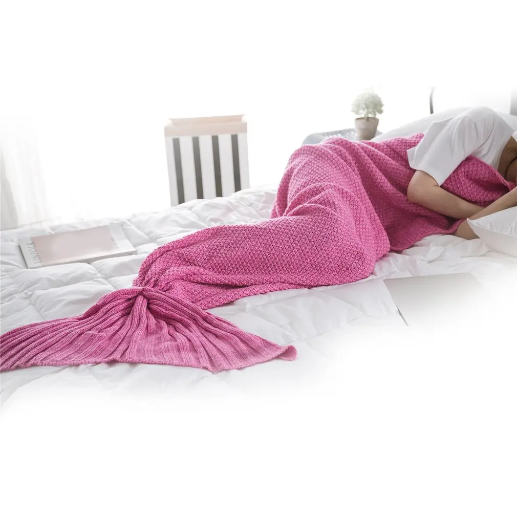 Knitted Mermaid Tail Blanket Durable Comfortable Lightweight Blanket Good Appearance Fine Workmanship
Knitted Mermaid Tail Blanket Durable Comfortable Lightweight Blanket Good Appearance Fine Workmanship