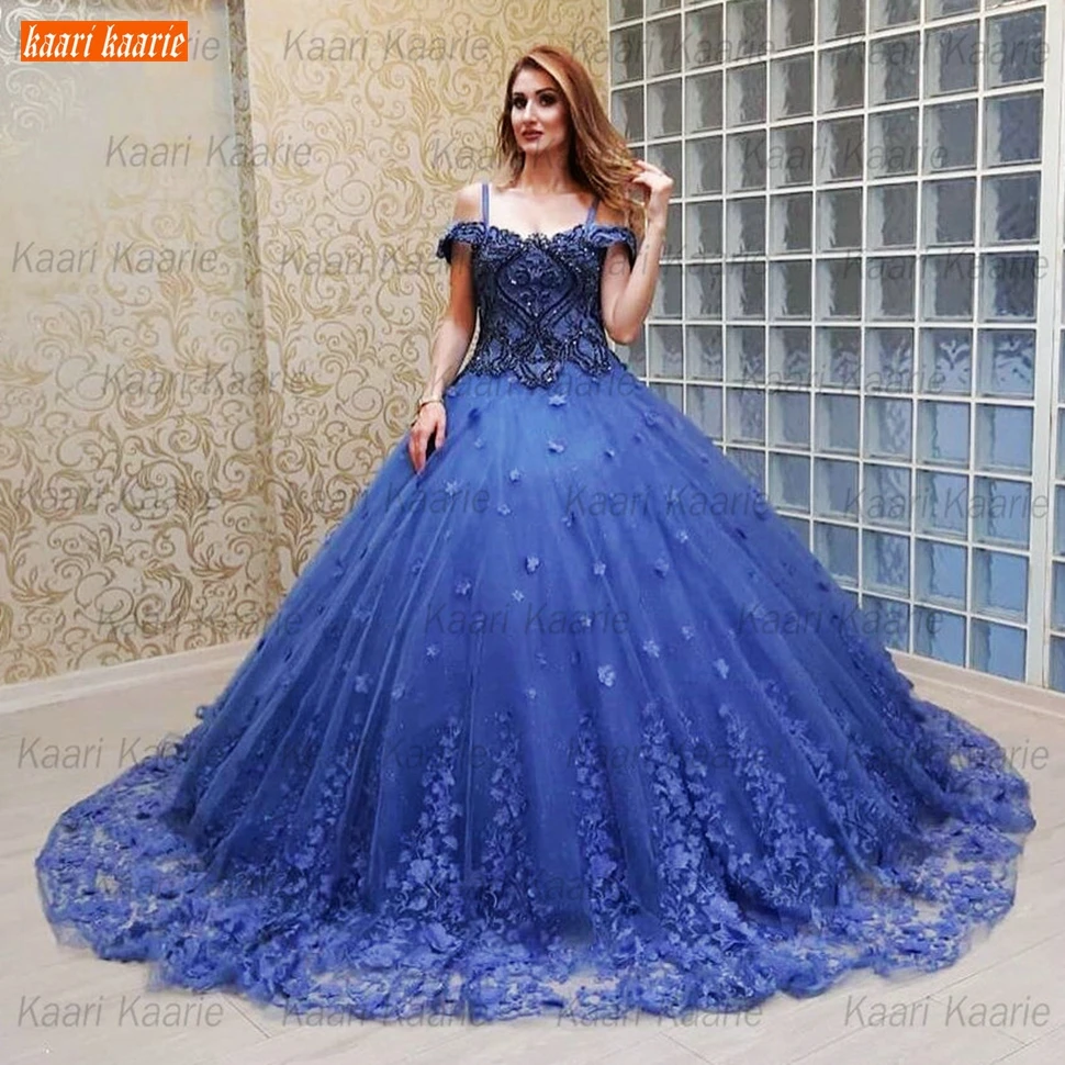 Sexy Blue Prom Dresses Long Off Shoulder Lace Appliqu 3D Flowers Ball Gown Women Dress Party Custom Made 2020 Vestidos De Fiesta
Sexy Blue Prom Dresses Long Off Shoulder Lace Appliqu 3D Flowers Ball Gown Women Dress Party Custom Made 2020 Vestidos De Fiesta