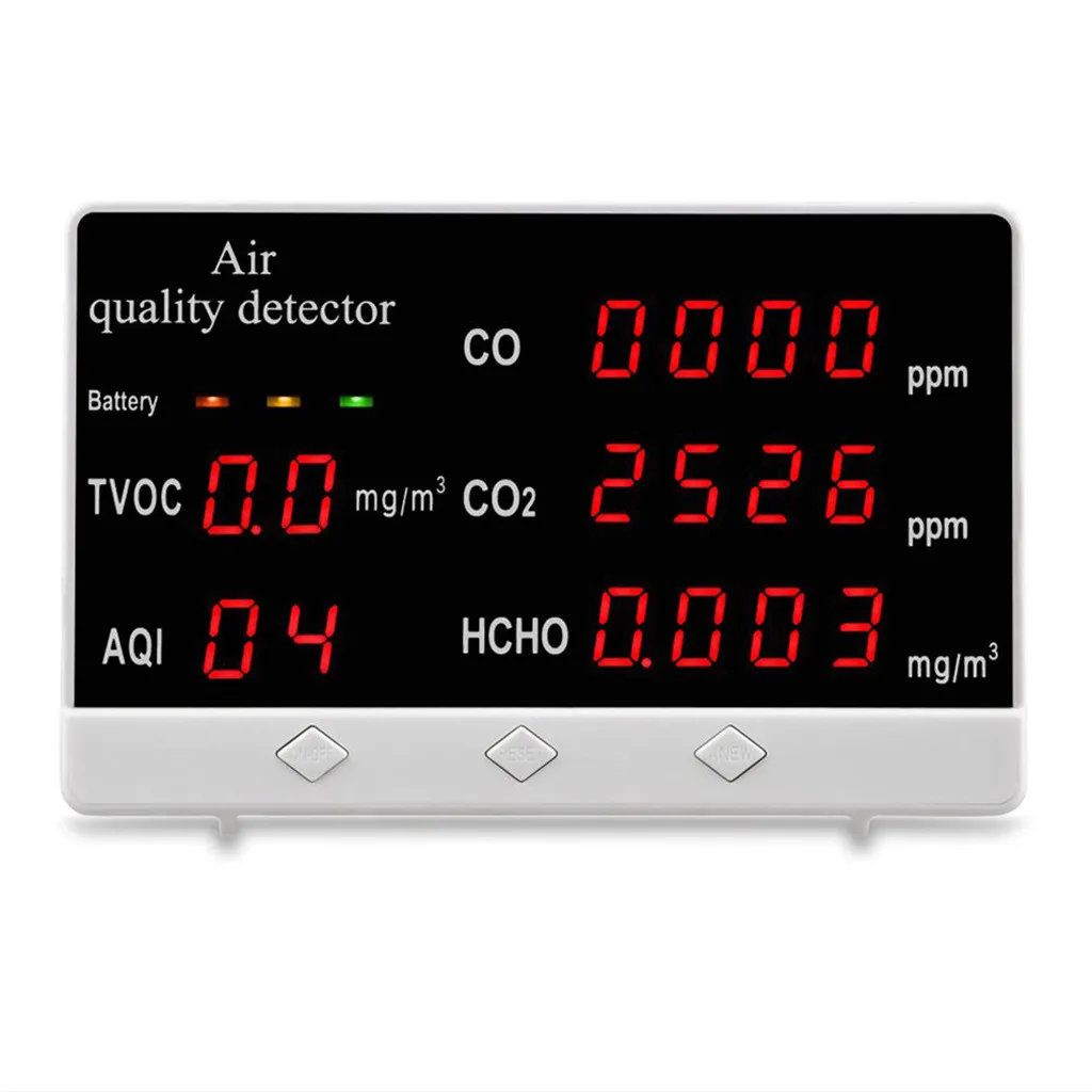 Home Office CO2 HCHO TVOC PM2.5/10 Multifunctional Gas Detector Real Time Data Mean Value Recording Indoor Air Quality Sensor
Home Office CO2 HCHO TVOC PM2.5/10 Multifunctional Gas Detector Real Time Data Mean Value Recording Indoor Air Quality Sensor