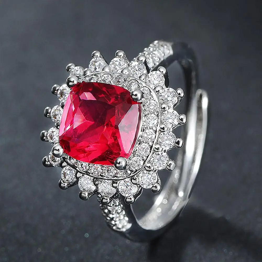Princess luxury red crystal ruby gemstones diamonds rings for women white gold silver color jewelry bague bijoux party gifts new
Princess luxury red crystal ruby gemstones diamonds rings for women white gold silver color jewelry bague bijoux party gifts new