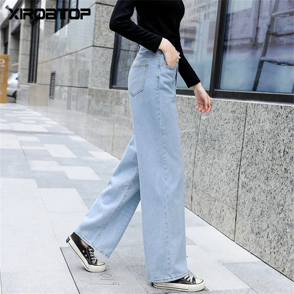 NEW Plus Size Fashing Women Long Loose Wide Leg Jeans Women High Waist Casual High Street Vintage blue Ladies Denim Pants
NEW Plus Size Fashing Women Long Loose Wide Leg Jeans Women High Waist Casual High Street Vintage blue Ladies Denim Pants