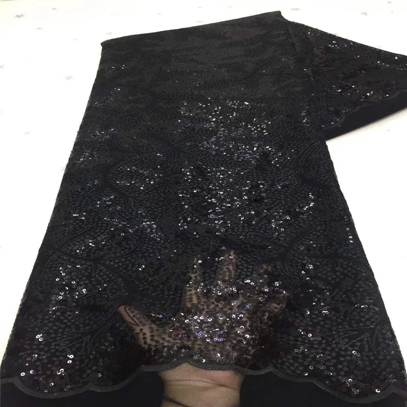 Black embroidered african net lace nigerian tulle fabric 2021 high quality french sequins lace fabrics 5 yards/pcs for sewing
Black embroidered african net lace nigerian tulle fabric 2021 high quality french sequins lace fabrics 5 yards/pcs for sewing