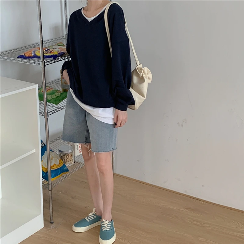 Colorfaith New 2020 Autumn Winter Women V-Neck Sweatshirts Harajuku Pullovers Oversized Korean Pop Solid Casual Lady Tops SS6343
Colorfaith New 2020 Autumn Winter Women V-Neck Sweatshirts Harajuku Pullovers Oversized Korean Pop Solid Casual Lady Tops SS6343