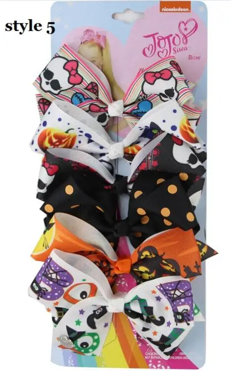 6Pcs/set 4" Hallowmas print ribbon Hair Bows for Girls Multicolor Bowknot Kids Hair Clip Unicorn Hair Accessories
6Pcs/set 4" Hallowmas print ribbon Hair Bows for Girls Multicolor Bowknot Kids Hair Clip Unicorn Hair Accessories