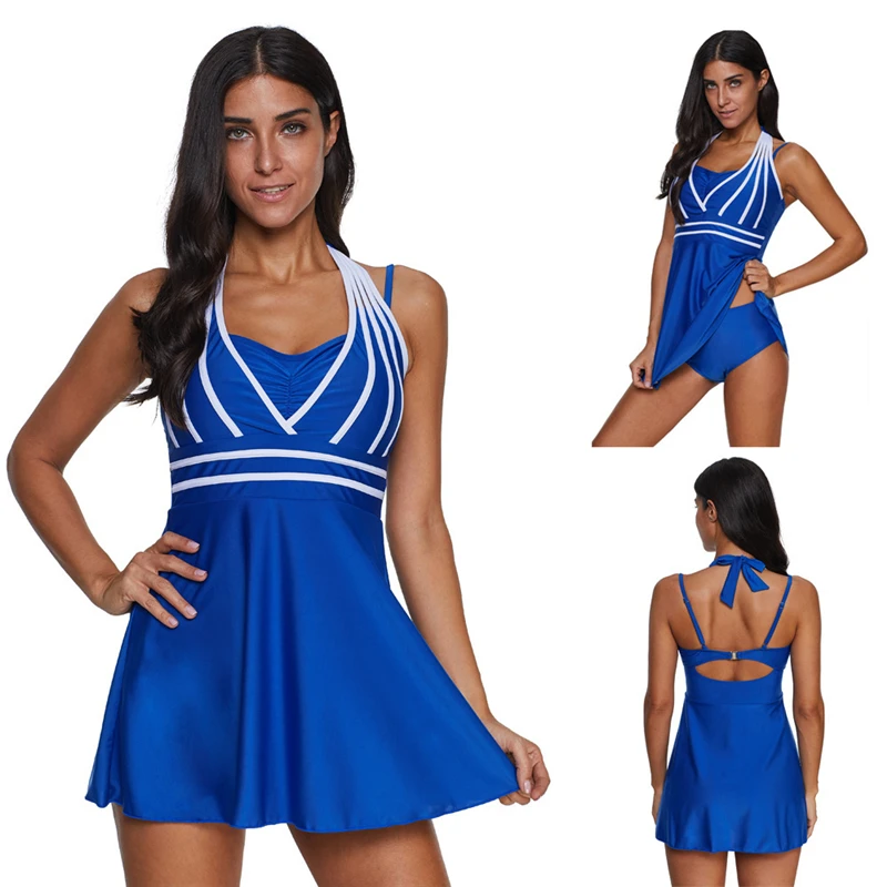 2021 Plus Size 5XL Swimsuit Swimwear Women Two Pieces Set Swim Dress + Bikini Beachwear Female Tankini Set Large Size
2021 Plus Size 5XL Swimsuit Swimwear Women Two Pieces Set Swim Dress + Bikini Beachwear Female Tankini Set Large Size