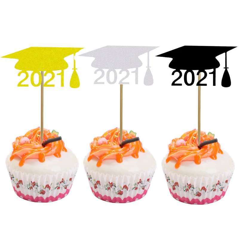 10 Pcs/set New 2021 Year Doctorial Hat Paper Cake Toppers DIY Happy Graduation Bachelor Hat Cupcake Decoration Cake Decors
10 Pcs/set New 2021 Year Doctorial Hat Paper Cake Toppers DIY Happy Graduation Bachelor Hat Cupcake Decoration Cake Decors