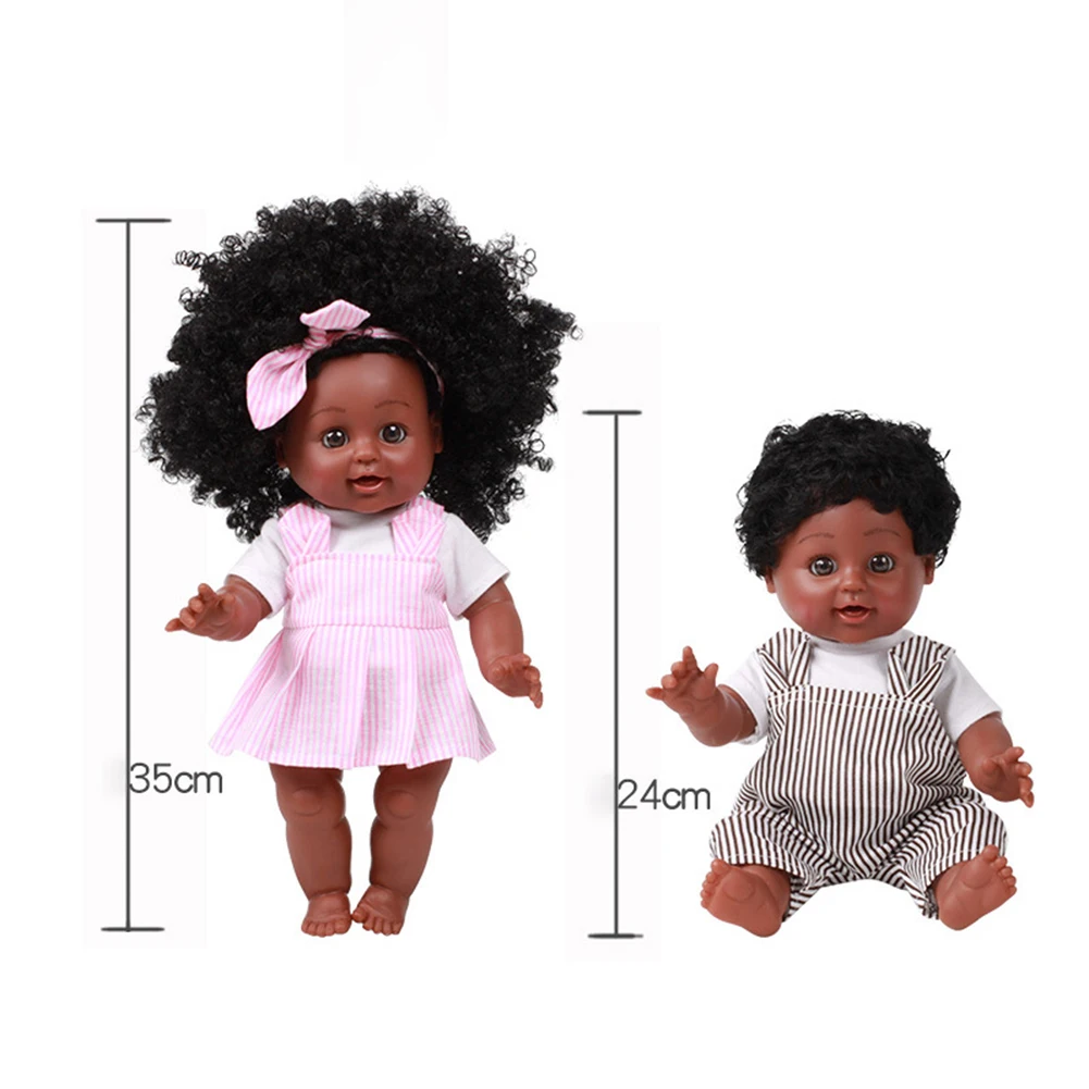 Simulation Black Doll Baby Small Doll Girl Toy Doll Vinyl Plastic Soft Rubber Doll African Doll Little Girl Simulation Doll Toy 
Simulation Black Doll Baby Small Doll Girl Toy Doll Vinyl Plastic Soft Rubber Doll African Doll Little Girl Simulation Doll Toy