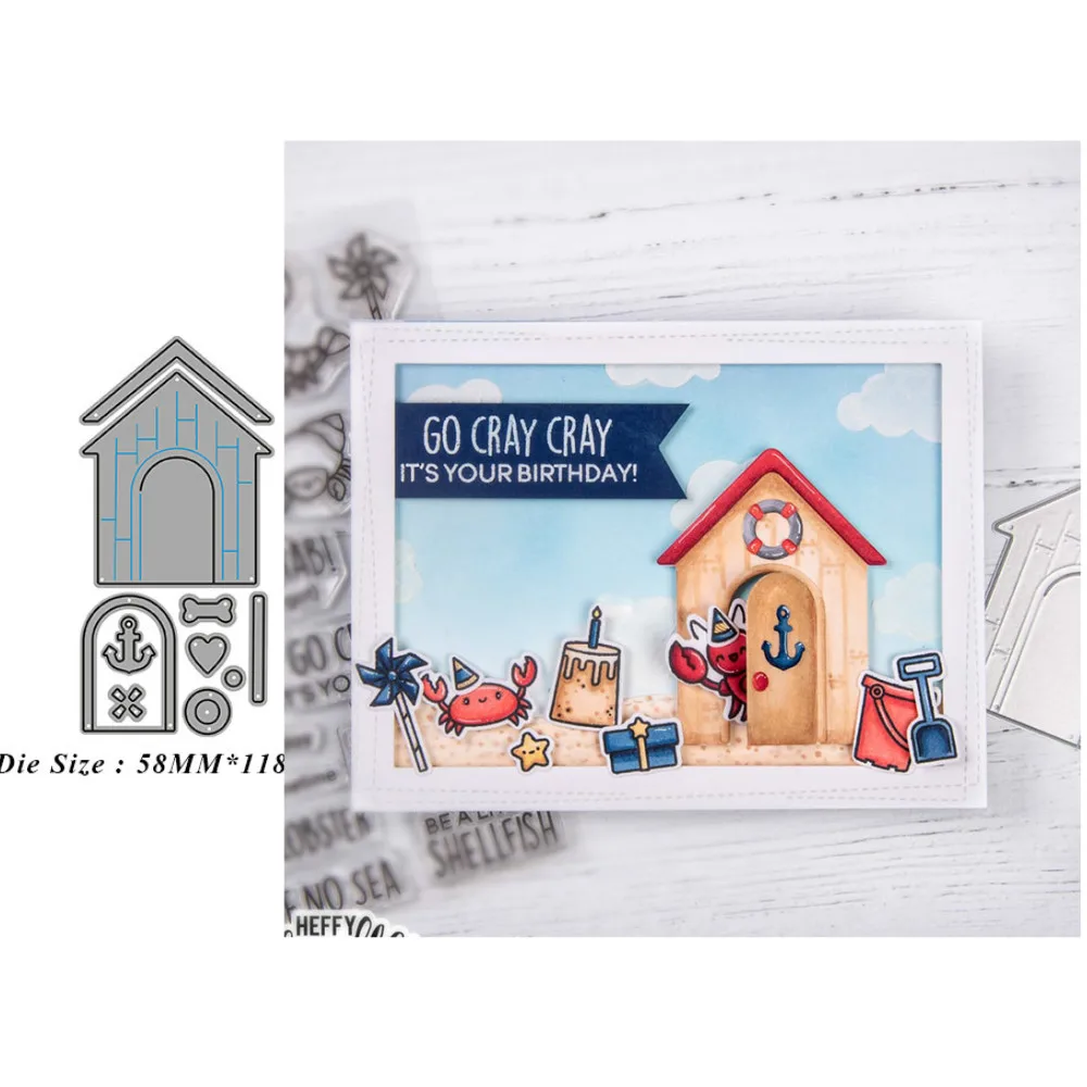 Металлический трафарет для вырезания маленького дома, шаблон для рукоделия, скрапбукинга, тиснения, бумажных карточек, изготовления альбом... 
Металлический трафарет для вырезания маленького дома, шаблон для рукоделия, скрапбукинга, тиснения, бумажных карточек, изготовления альбом...