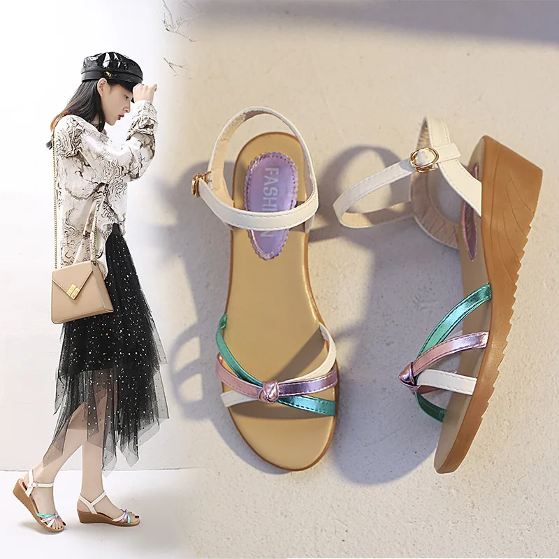 2021 Woman Sandals Gladiator Wedges Platform High Heel Sandals Casual Open-toe Roman Sandals Outdoor Comfortable Beach Slippers
2021 Woman Sandals Gladiator Wedges Platform High Heel Sandals Casual Open-toe Roman Sandals Outdoor Comfortable Beach Slippers