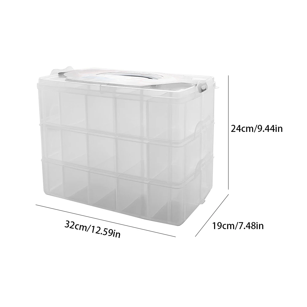 Organizer Box Plastic Slot Storage Container Box 3 Layers Portable Stackable Storage Case White Accessories Jewelry Box
Organizer Box Plastic Slot Storage Container Box 3 Layers Portable Stackable Storage Case White Accessories Jewelry Box