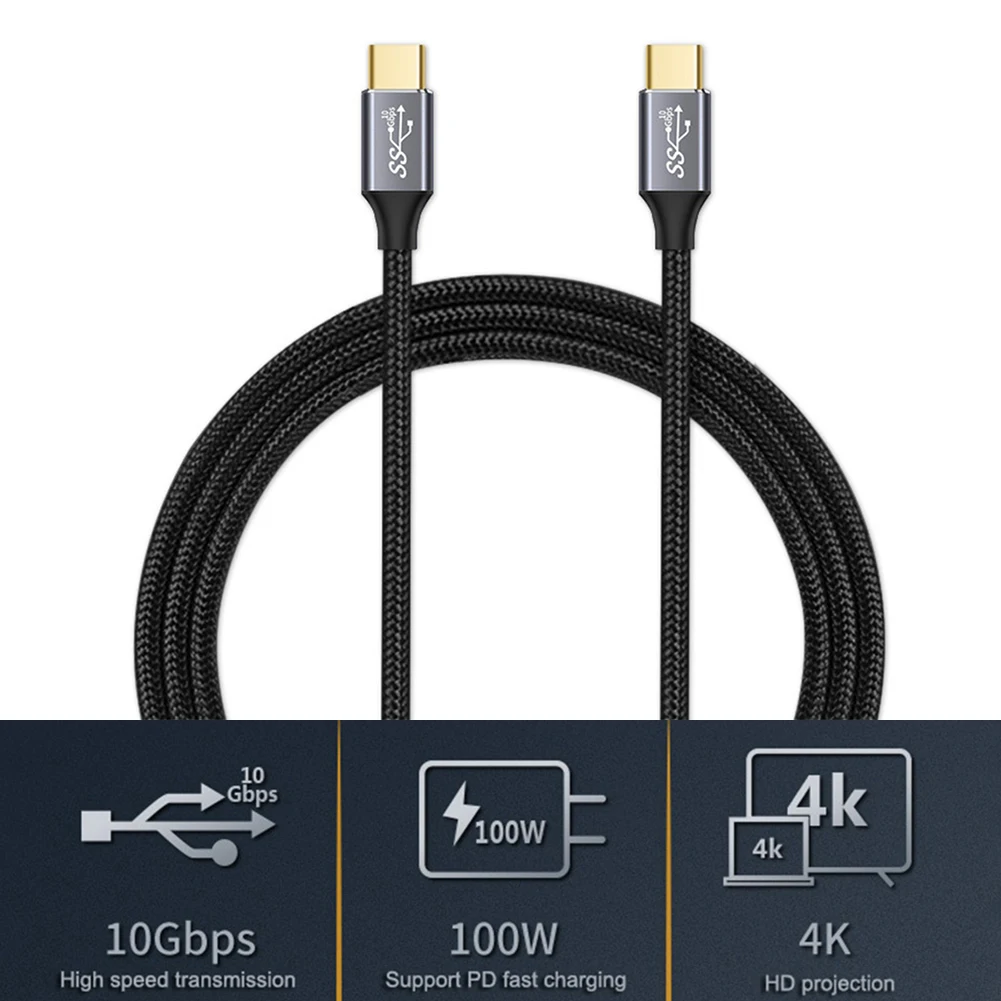 USB Type C 3.1 Gen2 100W PD Fast Charger Cable 4K HD 10Gbps Data Cable for Switch/MacBook 0.5M/1M/1.5M/2M/3M PC Accessories
USB Type C 3.1 Gen2 100W PD Fast Charger Cable 4K HD 10Gbps Data Cable for Switch/MacBook 0.5M/1M/1.5M/2M/3M PC Accessories