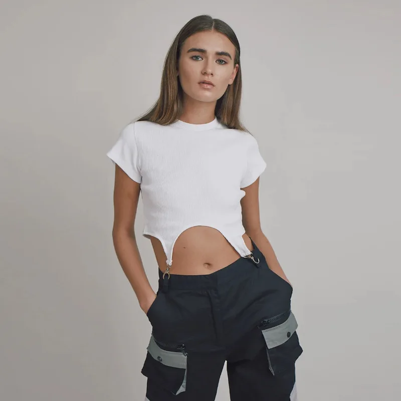 2020 summer new women's solid color round neck short sleeve casual wild exposed navel top T-shirt
2020 summer new women's solid color round neck short sleeve casual wild exposed navel top T-shirt