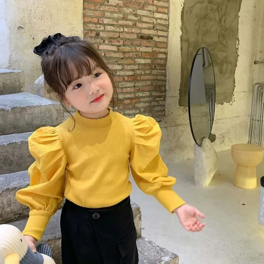 children's baby kids girls bubble sleeves thread bottoming shirts autumn Vintage stitching tops baby girls cotton T-shirt P4 220
children's baby kids girls bubble sleeves thread bottoming shirts autumn Vintage stitching tops baby girls cotton T-shirt P4 220