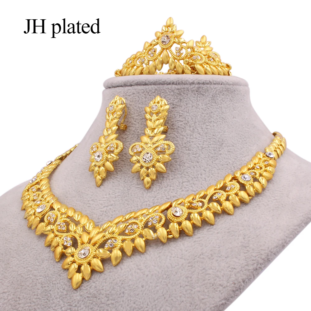 Dubai gold color jewelry sets African Indian wedding bridal wife gifts for women Necklace Bracelet earrings ring jewellery set
Dubai gold color jewelry sets African Indian wedding bridal wife gifts for women Necklace Bracelet earrings ring jewellery set