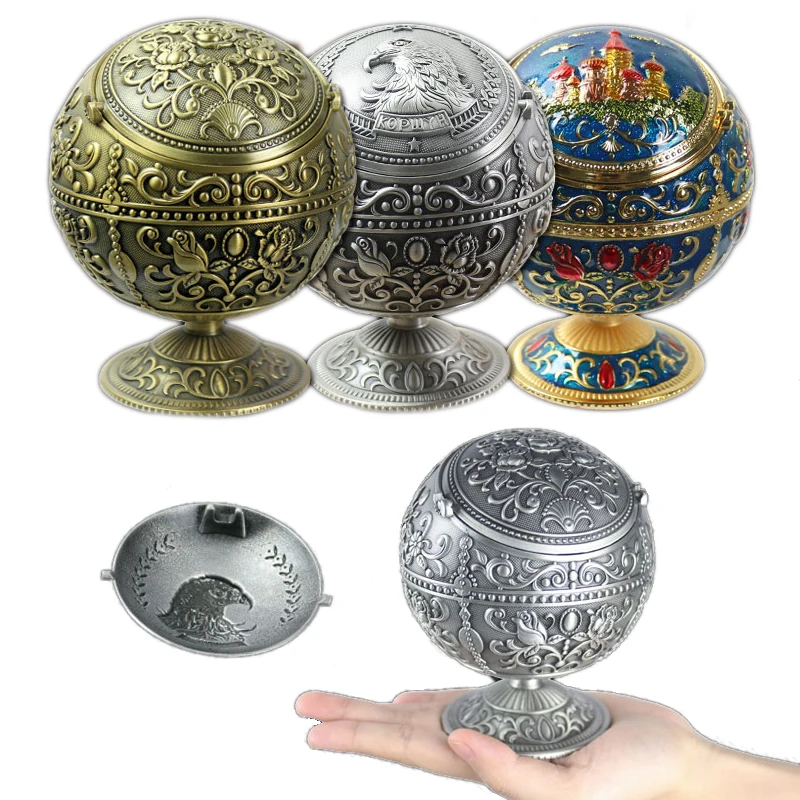 Globe Ashtray Vintage Embossed Flower Castle Elephant Eagle Smoking Tray Holder Cigarette Ashtray Lid Tabletop Home Decorations
Globe Ashtray Vintage Embossed Flower Castle Elephant Eagle Smoking Tray Holder Cigarette Ashtray Lid Tabletop Home Decorations