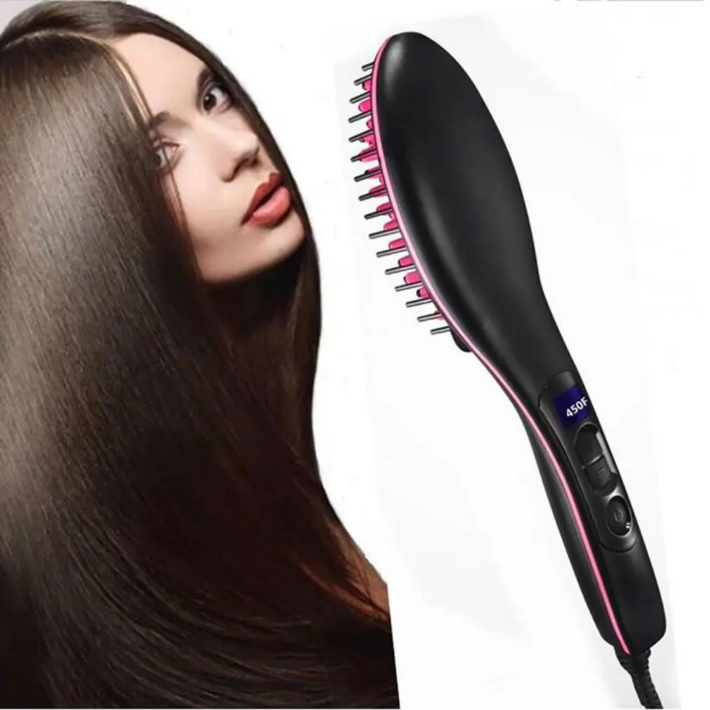 Portable Electric Digtal Fast Hair Straightener Comb Brush Led Temperature Flatiron Straightener Head Massage Anti-Scaled
Portable Electric Digtal Fast Hair Straightener Comb Brush Led Temperature Flatiron Straightener Head Massage Anti-Scaled