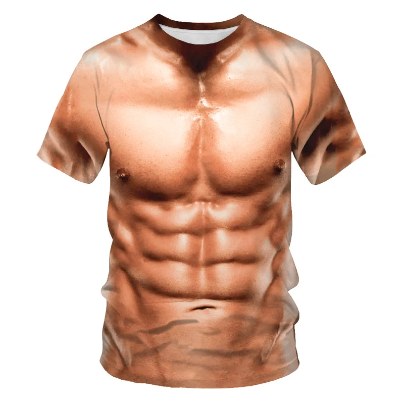 Muscle 3D printing fashion T-shirt for men and women couples Muscle style streetwear loose and comfortable fabric O-neck men's T
Muscle 3D printing fashion T-shirt for men and women couples Muscle style streetwear loose and comfortable fabric O-neck men's T
