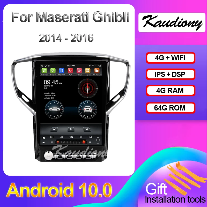 Kaudiony 12.1" Android 9.0 For Maserati Ghibli Car Dvd Multimedia Player Auto Radio Automotivo GPS Navigation Stereo 2014-2016
Kaudiony 12.1" Android 9.0 For Maserati Ghibli Car Dvd Multimedia Player Auto Radio Automotivo GPS Navigation Stereo 2014-2016