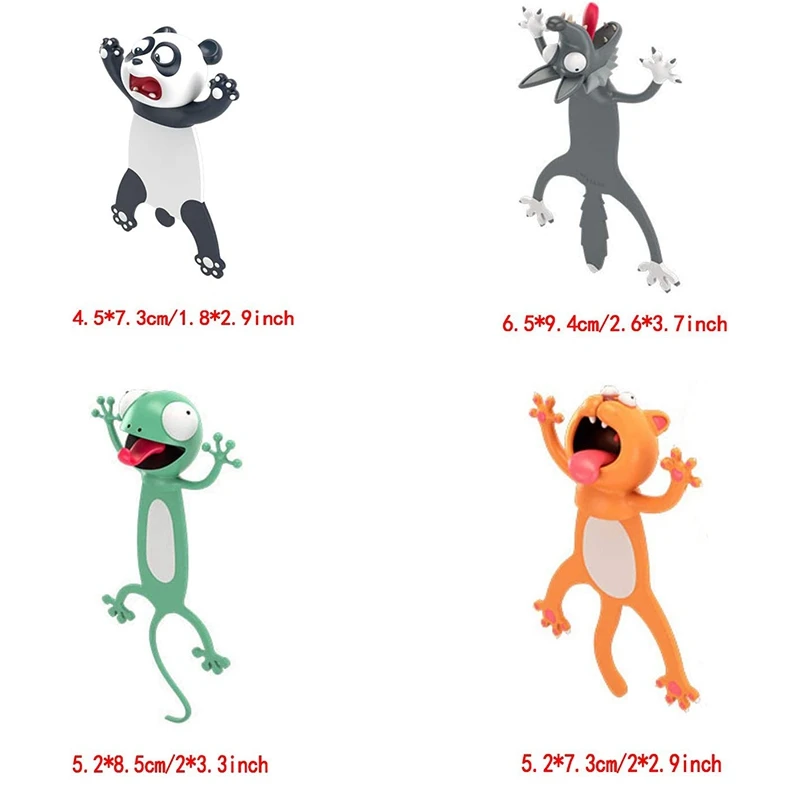 4PCS 3D Cartoon Animal Bookmark Novelty Cute Funny Wacky Bookmark Book Friend Bookmark for Kids Students Stationery
4PCS 3D Cartoon Animal Bookmark Novelty Cute Funny Wacky Bookmark Book Friend Bookmark for Kids Students Stationery