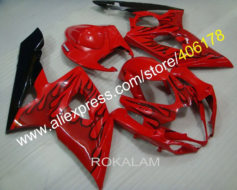 Изготовленный На Заказ обтекатель ABS для Suzuki GSXR 1000 2005 2006 GSX R 1000 05 06 K5 комплект Красного пламени (литьё под давлением) 
Изготовленный На Заказ обтекатель ABS для Suzuki GSXR 1000 2005 2006 GSX R 1000 05 06 K5 комплект Красного пламени (литьё под давлением)