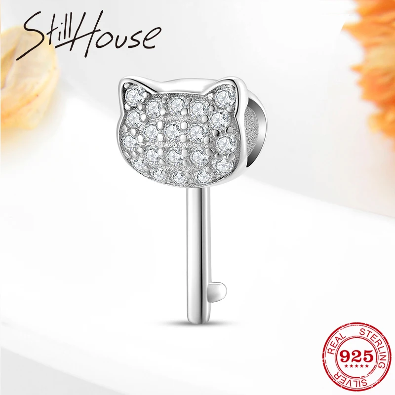 Hight Quality 925 Sterling Silver hollow clear cat key CZ beads Fit Original women Charm Bracelet Jewelry making
Hight Quality 925 Sterling Silver hollow clear cat key CZ beads Fit Original women Charm Bracelet Jewelry making