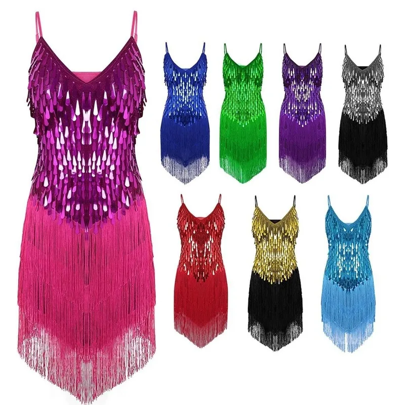 New Ladies Fashion Ballroom Women Latin Dance Dress V Neck Tassels Fringe Sparkling Sequin Samba Tango Stage Rave Costume
New Ladies Fashion Ballroom Women Latin Dance Dress V Neck Tassels Fringe Sparkling Sequin Samba Tango Stage Rave Costume