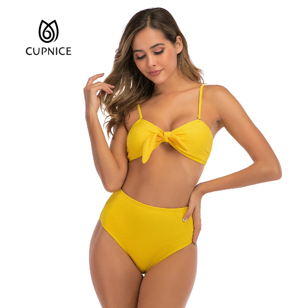 CUPNICE сексуальный женский раздельный купальник с узлом спереди, женское бикини с высокой талией, сексуальный купальник без бретелек
CUPNICE сексуальный женский раздельный купальник с узлом спереди, женское бикини с высокой талией, сексуальный купальник без бретелек