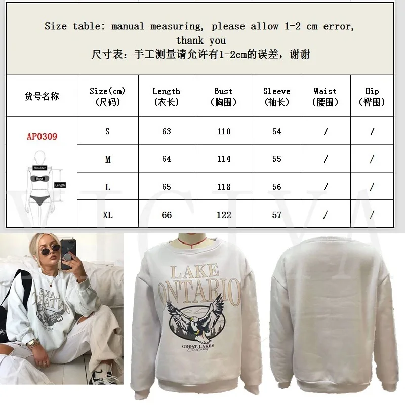 Retro Fashion Letter Printing Round Neck Sweatshirt Ladies Winter Cotton Top Casual Loose Oversized Women
Retro Fashion Letter Printing Round Neck Sweatshirt Ladies Winter Cotton Top Casual Loose Oversized Women