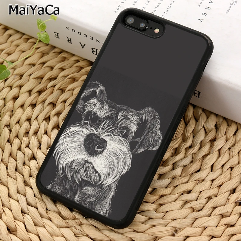MaiYaCa чехол для телефона с изображением милой собаки шнауцера iPhone 5 6 7 8 plus 11 12 Pro X XR XS