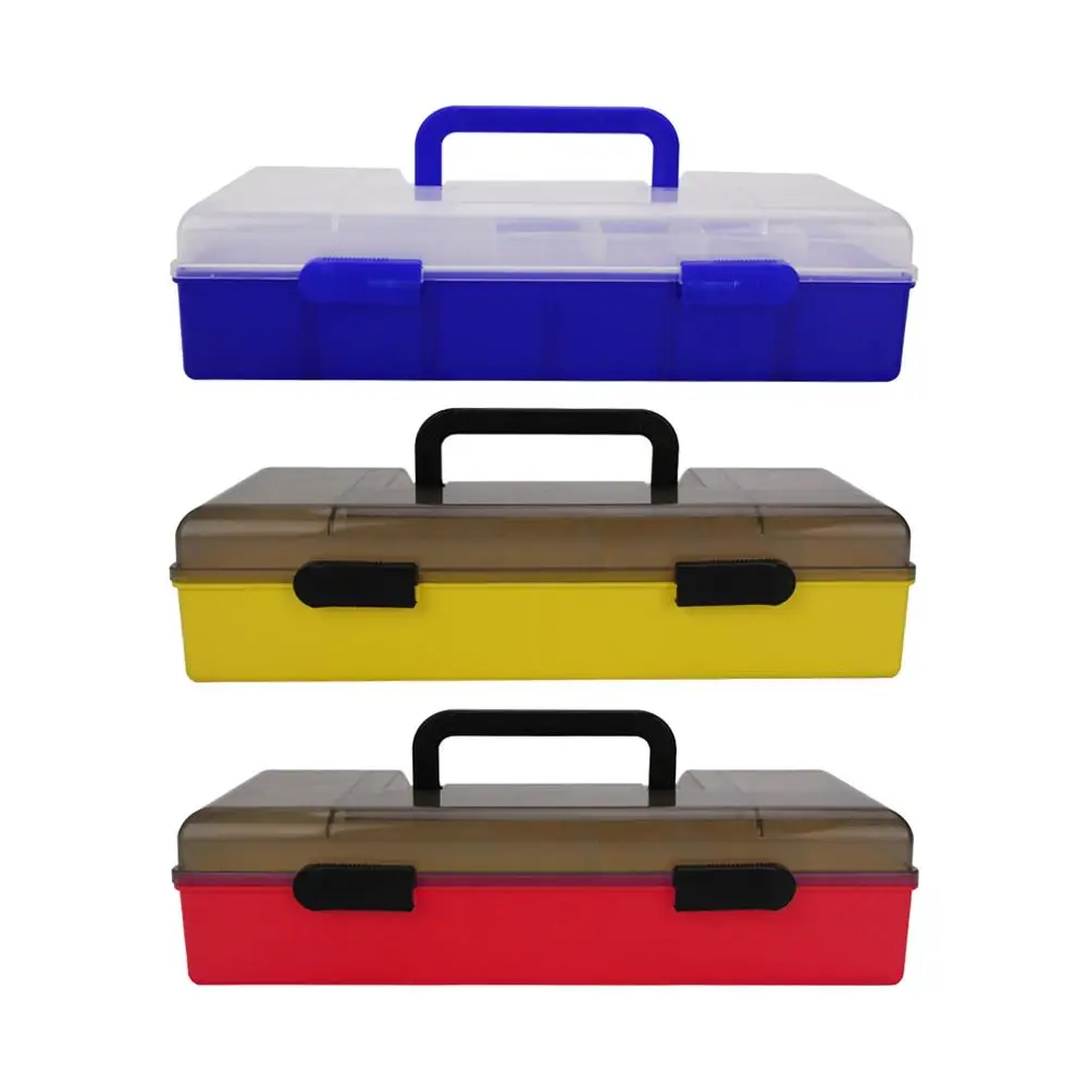 Muti Compartments PVC Fishing Lure Baits Rod Fly Hooks Tackle Box Excellent Plastic 2-Layer Packaging Storage Case 
Muti Compartments PVC Fishing Lure Baits Rod Fly Hooks Tackle Box Excellent Plastic 2-Layer Packaging Storage Case