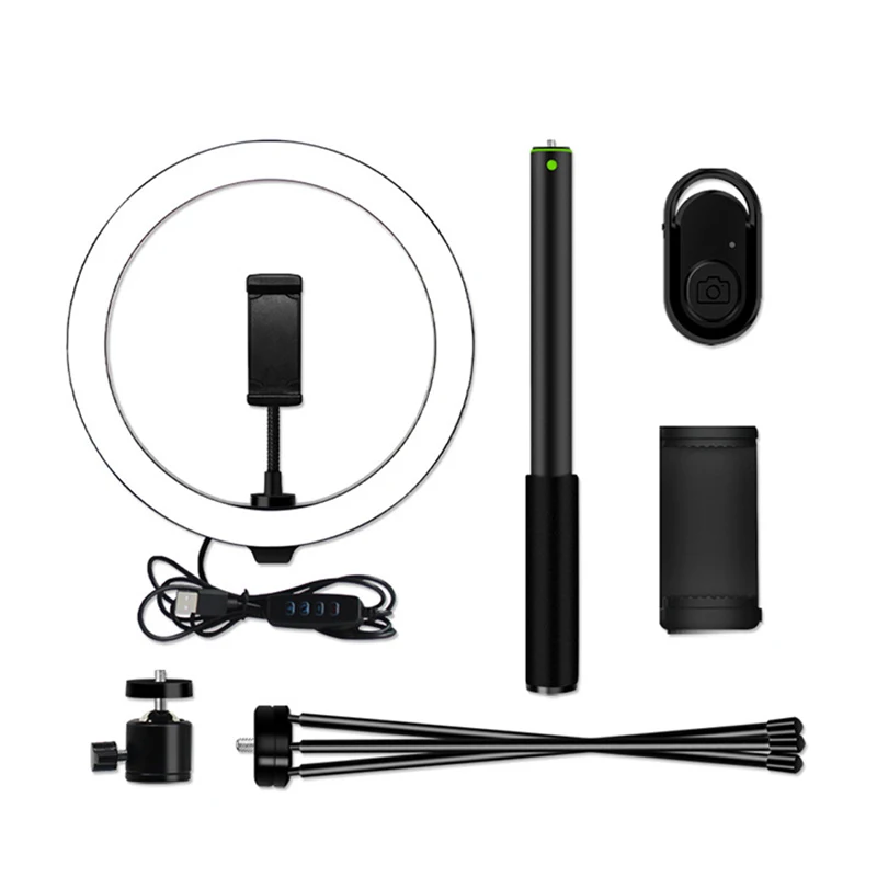 Photo Studio Ring Light with Selfie Stick Tripod LED Ring Lamp Photography Selfie Light Ring Tripod with Lamp Ringlight Suit
Photo Studio Ring Light with Selfie Stick Tripod LED Ring Lamp Photography Selfie Light Ring Tripod with Lamp Ringlight Suit