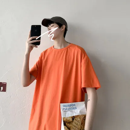 han Men's round-neck solid color short-sleeved T-shirt loose foundation with a bottoming shirt trendy handsome half-sleeved
han Men's round-neck solid color short-sleeved T-shirt loose foundation with a bottoming shirt trendy handsome half-sleeved