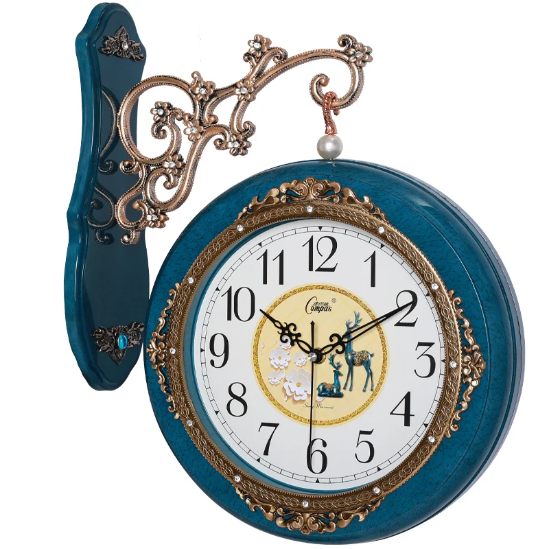 Nordic Double-sided Large Wall Clcok Retro Living Room Creative Shabby Chic Wall Watches Home Decor Horloge Murale Gift FZ675
Nordic Double-sided Large Wall Clcok Retro Living Room Creative Shabby Chic Wall Watches Home Decor Horloge Murale Gift FZ675