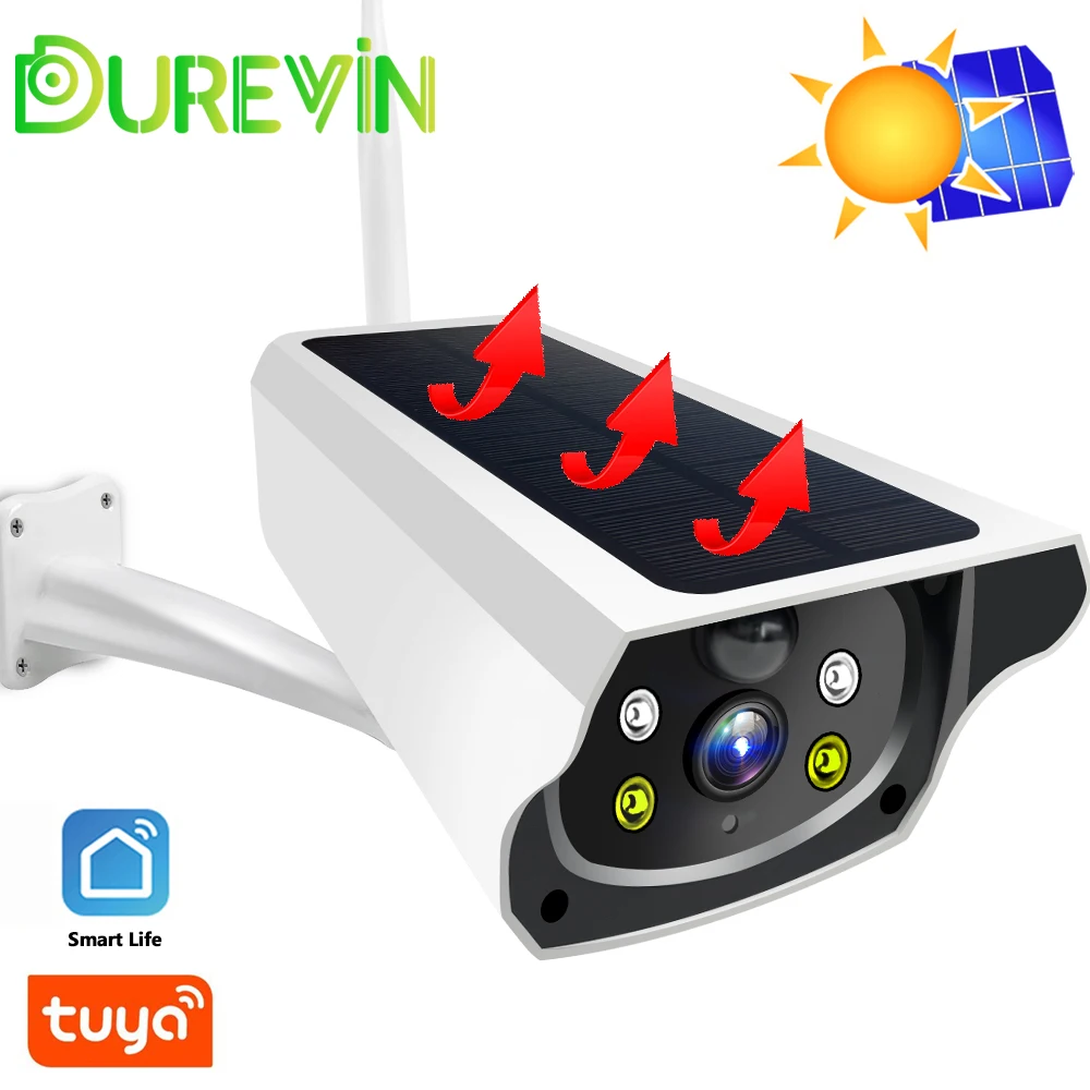 1080P IP Camera WIFI Wireless Solar Panel Battery Security Camera Tuya Smart Life PIR Human Motion HD Video Surveillance camera
1080P IP Camera WIFI Wireless Solar Panel Battery Security Camera Tuya Smart Life PIR Human Motion HD Video Surveillance camera