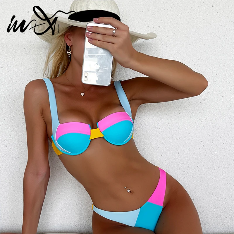 In-X Patchwork bikini set Push up swimwear female 2021 Underwired swimsuit women's swimming suit Brazilian bathing suit biquini 
In-X Patchwork bikini set Push up swimwear female 2021 Underwired swimsuit women's swimming suit Brazilian bathing suit biquini