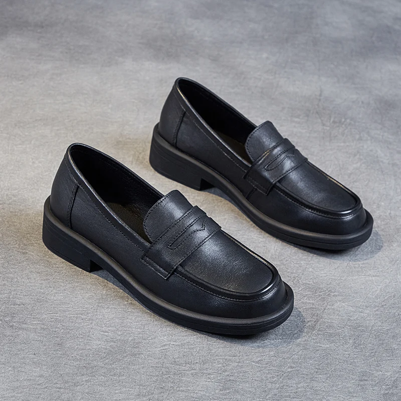 Comfortable Loafers Women Spring 2021 New Wild Retro Small Single Shoes Flat Shoes Mid-Heel Genuine Leather Platform shoes Tide
Comfortable Loafers Women Spring 2021 New Wild Retro Small Single Shoes Flat Shoes Mid-Heel Genuine Leather Platform shoes Tide