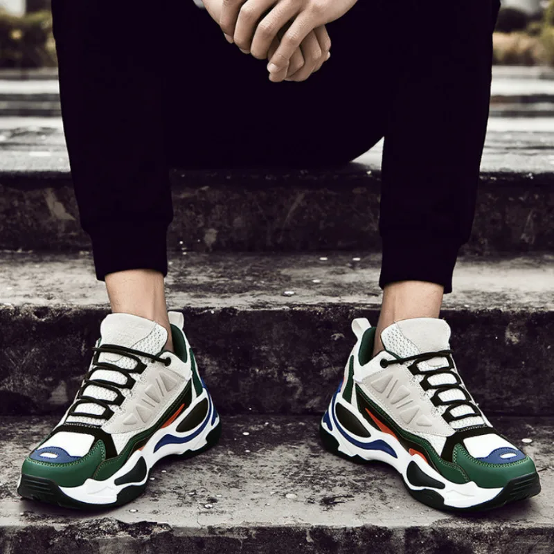 Новинка мужские кроссовки для бега увеличивающие рост спортивные дышащие