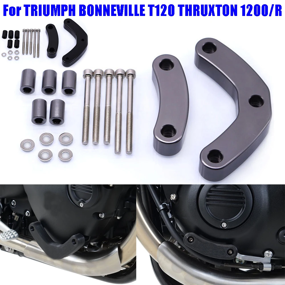 

For TRIUMPH BONNEVILLE T120 THRUXTON 1200 R Motorcycle Accessories Engine Guard Stator Case Saver Slider Crash Pads Protector